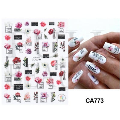 1 τεμ. Sliders για νύχια 3D Αυτοκόλλητα Αυτοκόλλητα Κοχύλι Σχέδια Φύλλων Φρούτων Καλοκαιρινά Διακοσμητικά Αξεσουάρ Nail Art NFF644-653