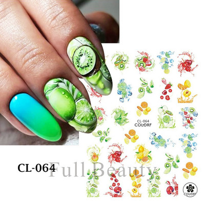 1 τεμ. Sliders για νύχια 3D Αυτοκόλλητα Αυτοκόλλητα Κοχύλι Σχέδια Φύλλων Φρούτων Καλοκαιρινά Διακοσμητικά Αξεσουάρ Nail Art NFF644-653