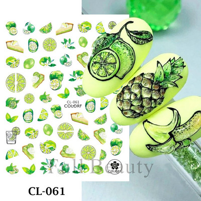 1 τεμ. Sliders για νύχια 3D Αυτοκόλλητα Αυτοκόλλητα Κοχύλι Σχέδια Φύλλων Φρούτων Καλοκαιρινά Διακοσμητικά Αξεσουάρ Nail Art NFF644-653