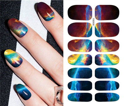 Čarobni klizači zvjezdanog neba za nokte Nail Art Decoration Cool i intenzivne boje Naljepnice za nokte Space Nebula Naljepnice za nokte