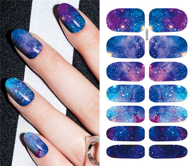 Čarobni klizači zvjezdanog neba za nokte Nail Art Decoration Cool i intenzivne boje Naljepnice za nokte Space Nebula Naljepnice za nokte