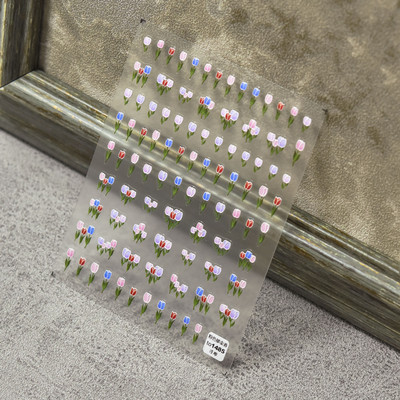 Kiváló minőségű aranyos szerelem csillag virág 5D csúszkák körmökhöz Rajzfilm Bear Ragasztó körömdíszítés matrica tippek Kiegészítők