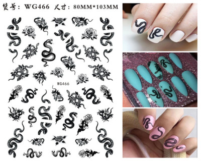 3D Starry Star Nail Art Naljepnica Alien Sun Flowers Feather Star Moon Savjeti za nokte Dekoracija Samoljepljive naljepnice za nokte Art naljepnice