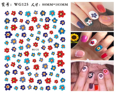 3D Starry Star Nail Art Naljepnica Alien Sun Flowers Feather Star Moon Savjeti za nokte Dekoracija Samoljepljive naljepnice za nokte Art naljepnice