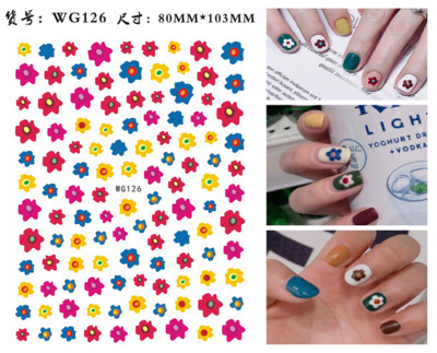 3D Starry Star Nail Art Naljepnica Alien Sun Flowers Feather Star Moon Savjeti za nokte Dekoracija Samoljepljive naljepnice za nokte Art naljepnice