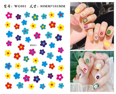 3D Starry Star Nail Art Naljepnica Alien Sun Flowers Feather Star Moon Savjeti za nokte Dekoracija Samoljepljive naljepnice za nokte Art naljepnice