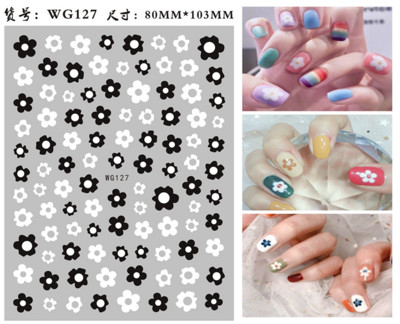 3D Starry Star Nail Art Naljepnica Alien Sun Flowers Feather Star Moon Savjeti za nokte Dekoracija Samoljepljive naljepnice za nokte Art naljepnice