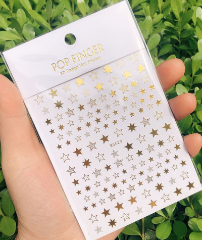 3D Starry Star Nail Art Naljepnica Alien Sun Flowers Feather Star Moon Savjeti za nokte Dekoracija Samoljepljive naljepnice za nokte Art naljepnice