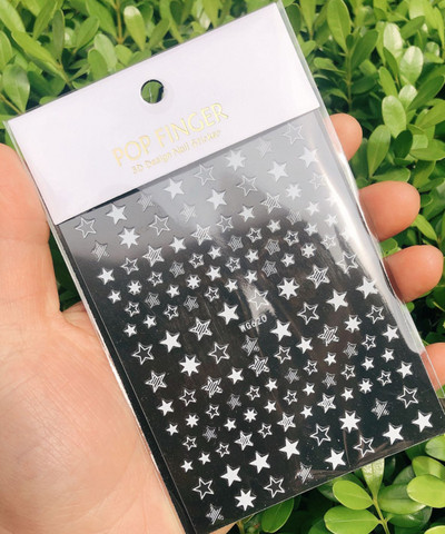 3D Starry Star Nail Art Naljepnica Alien Sun Flowers Feather Star Moon Savjeti za nokte Dekoracija Samoljepljive naljepnice za nokte Art naljepnice