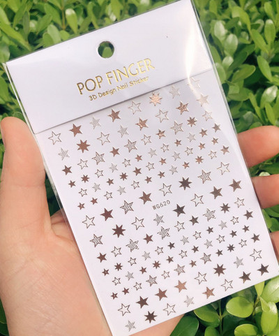 3D Starry Star Nail Art Naljepnica Alien Sun Flowers Feather Star Moon Savjeti za nokte Dekoracija Samoljepljive naljepnice za nokte Art naljepnice