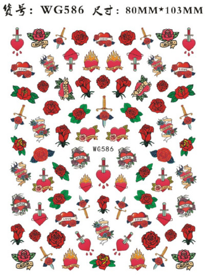 3D Starry Star Nail Art Naljepnica Alien Sun Flowers Feather Star Moon Savjeti za nokte Dekoracija Samoljepljive naljepnice za nokte Art naljepnice