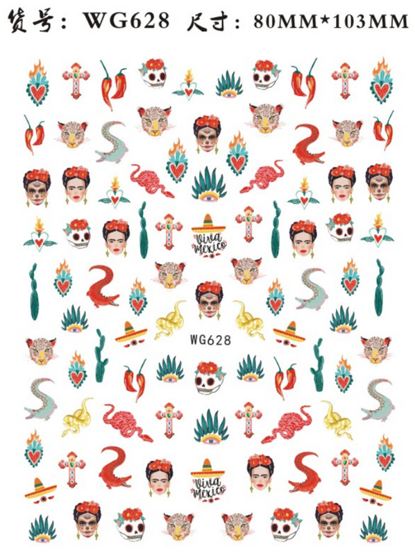 3D Starry Star Nail Art Naljepnica Alien Sun Flowers Feather Star Moon Savjeti za nokte Dekoracija Samoljepljive naljepnice za nokte Art naljepnice