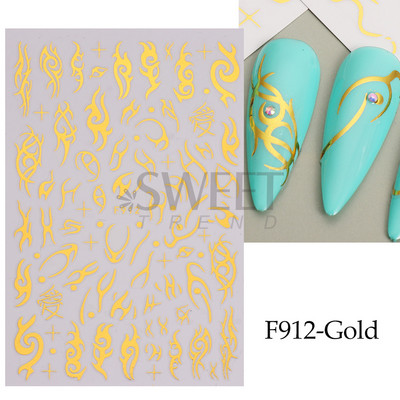 3D Witchy Naels Simples Leegid Täht Kuu Madu Kleebised Mustvalge Disain Joon Graffiti Nail Art Decor Kleebised Maniküür SAF