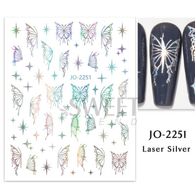 3D Witchy Naels Simples Leegid Täht Kuu Madu Kleebised Mustvalge Disain Joon Graffiti Nail Art Decor Kleebised Maniküür SAF