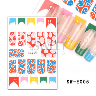 3D Witchy Naels Simples Leegid Täht Kuu Madu Kleebised Mustvalge Disain Joon Graffiti Nail Art Decor Kleebised Maniküür SAF