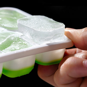 Машина за лед с 14 решетки с лесно освобождаващ се капак, устойчив на разливане, силиконова тава за кубчета лед без BPA Форма за шоколад Форма за сладолед