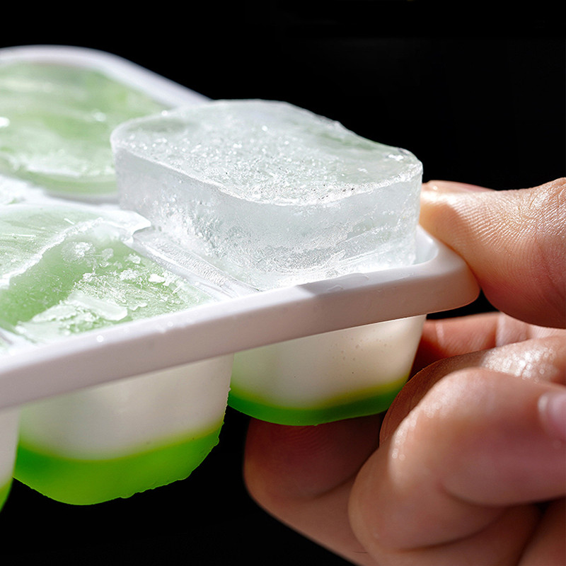 14 rácsos jégkockakészítő könnyen kioldható kiömlésálló fedéllel, BPA-mentes szilikon jégkockatálca csokoládéforma fagylaltforma