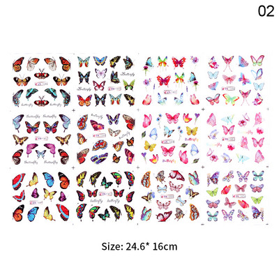 12 μοτίβο/σεντόνι Πολύχρωμα γαλλικά αυτοκόλλητα νυχιών μανικιούρ Rainbow Wave Summer Neon Geometric Lines Σετ αυτοκόλλητων νυχιών νερού