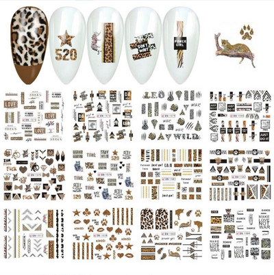 12 μοτίβο/σεντόνι Πολύχρωμα γαλλικά αυτοκόλλητα νυχιών μανικιούρ Rainbow Wave Summer Neon Geometric Lines Σετ αυτοκόλλητων νυχιών νερού