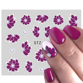 Αυτοκόλλητο Full Beauty Nail Art Flower Cartoon Μεταφορές νερού Χαλκομανίες Φανταχτερό σχέδιο Σχεδιασμός υδατογράφημα Slider TRSTZ766-770