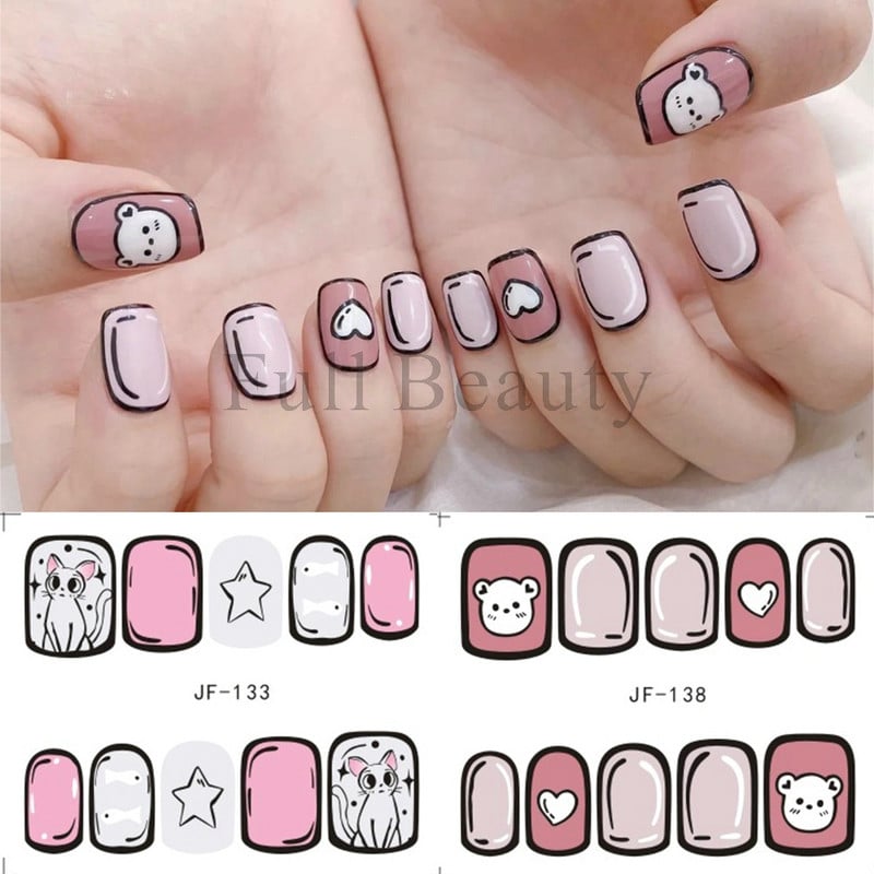 12 τμχ Αυτοκόλλητα κόμικ για νύχια Καρτούν Αυτοκόλλητα με νερό για νύχια νέον πράσινο ροζ βερνίκι περιτύλιγμα Love Heart Pop Art Sliders Y2K Decor GLJF133-144