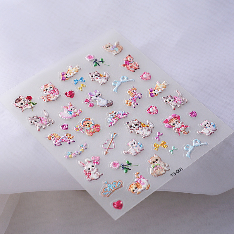 Sweet Cats 5D körömmatricák matricák matricák manikűr dekor tippek körömdíszítő kiegészítők