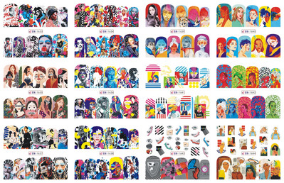 12 buc. Autocolante sexy pentru unghii cu leopard, zebră, tigru, piele de animale sălbatice, glisoare de apă pentru unghii, accesorii pentru manichiură Instrument BEBN1225-1584