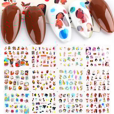 12 buc. Autocolante sexy pentru unghii cu leopard, zebră, tigru, piele de animale sălbatice, glisoare de apă pentru unghii, accesorii pentru manichiură Instrument BEBN1225-1584