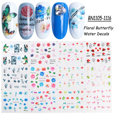 12 buc. Autocolante sexy pentru unghii cu leopard, zebră, tigru, piele de animale sălbatice, glisoare de apă pentru unghii, accesorii pentru manichiură Instrument BEBN1225-1584