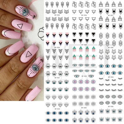 12 buc. Autocolante sexy pentru unghii cu leopard, zebră, tigru, piele de animale sălbatice, glisoare de apă pentru unghii, accesorii pentru manichiură Instrument BEBN1225-1584