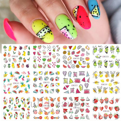 12 buc. Autocolante sexy pentru unghii cu leopard, zebră, tigru, piele de animale sălbatice, glisoare de apă pentru unghii, accesorii pentru manichiură Instrument BEBN1225-1584