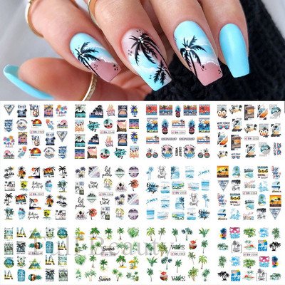 12 buc. Autocolante sexy pentru unghii cu leopard, zebră, tigru, piele de animale sălbatice, glisoare de apă pentru unghii, accesorii pentru manichiură Instrument BEBN1225-1584