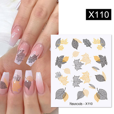 Harunouta Rainbow Wave Love Heart Pattern Αυτοκόλλητα με νερό Αυτοκόλλητα Butterfly Dragon Slider Geometry for Nails Art Decoration DIY