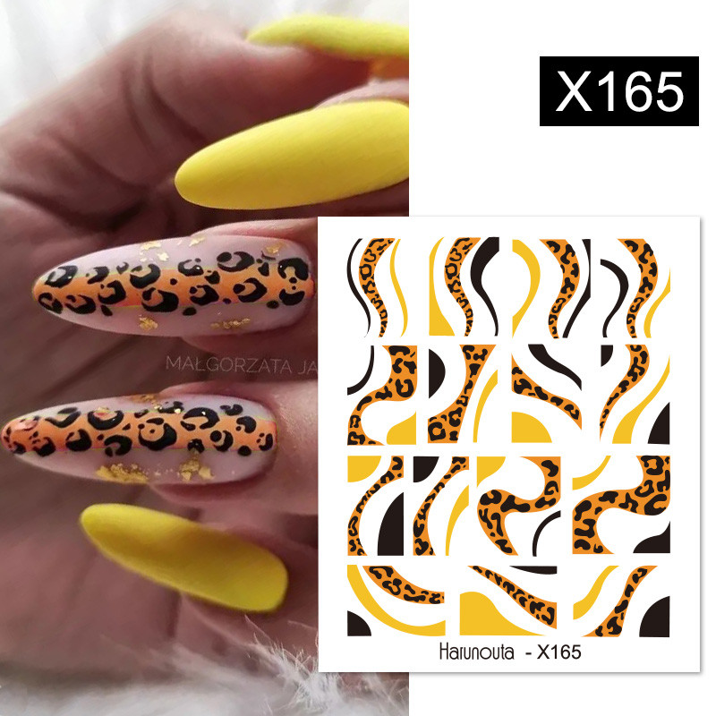 Harunouta Rainbow Wave Love Heart Pattern Αυτοκόλλητα με νερό Αυτοκόλλητα Butterfly Dragon Slider Geometry for Nails Art Decoration DIY