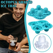 Cub de gheață în formă de caracatiță Tavă pentru ciocolată Înghețată Diy Instrument 3d Whisky Cocktail Acasa Formă din silicon pentru bucătărie Cuburi de gheață Vin K7t1