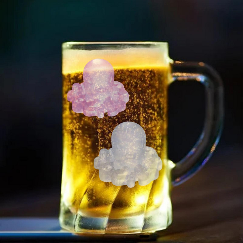 Cub de gheață în formă de caracatiță Tavă pentru ciocolată Înghețată Diy Instrument 3d Whisky Cocktail Acasa Formă din silicon pentru bucătărie Cuburi de gheață Vin K7t1