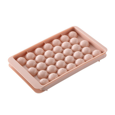 Στρογγυλή θήκη για παγάκια με καπάκι Πλαστική φόρμα παγοκύβου σε στυλ διαμαντιού Ψυγείο σφαιρικά καλούπια DIY Εργαλεία παρασκευής μπάλας πάγου Εργαλεία κουζίνας