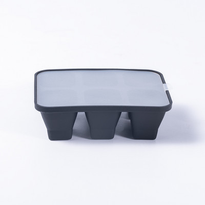 4/6/8 Režģa ledus paplātes veidņu kaste Atkārtoti lietojama paplāte Silikona ledus kubiņu veidne ar noņemamu vāku Veidne DIY ledus veidotāja ledus kubiņu paliktnis