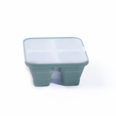 4/6/8 Režģa ledus paplātes veidņu kaste Atkārtoti lietojama paplāte Silikona ledus kubiņu veidne ar noņemamu vāku Veidne DIY ledus veidotāja ledus kubiņu paliktnis