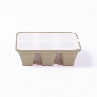 4/6/8 Režģa ledus paplātes veidņu kaste Atkārtoti lietojama paplāte Silikona ledus kubiņu veidne ar noņemamu vāku Veidne DIY ledus veidotāja ledus kubiņu paliktnis