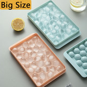 18/33 Kaev jääkast kaanega palliga jääalus Plastikust jääkuubikuvormiga külmkapp Jääpallivormi jääkast ümmargune jäävormi jääkast