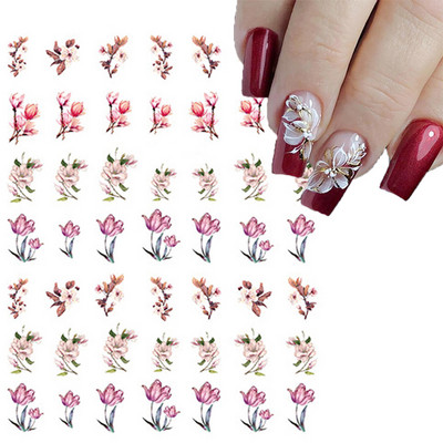 Αυτοκόλλητα νυχιών γεωμετρικές γραμμές Λευκό κίτρινο μαργαρίτα ηλιοτρόπια γράμματα πίσω κόλλα αυτοκόλλητα νυχιών Διακόσμηση για συμβουλές νυχιών ομορφιά