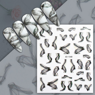 Ανοιξιάτικο λουλούδι 3D αυτοκόλλητα νυχιών ροζ γραμμής λουλουδάκια πέταλα Αυτοκόλλητα αυτοκόλλητα νυχιών στολίδια Sliders Ανοιξιάτικα διακοσμητικά μανικιούρ