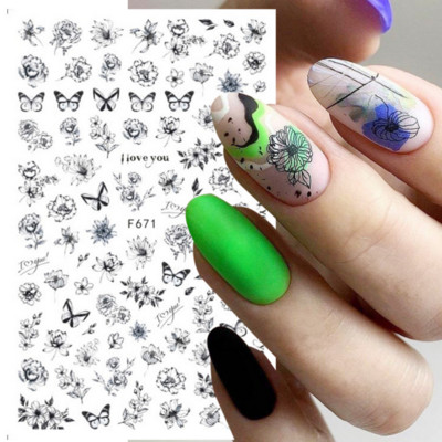 Ανοιξιάτικο λουλούδι 3D αυτοκόλλητα νυχιών ροζ γραμμής λουλουδάκια πέταλα Αυτοκόλλητα αυτοκόλλητα νυχιών στολίδια Sliders Ανοιξιάτικα διακοσμητικά μανικιούρ