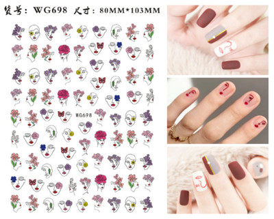 3D-pokker Disain Küünekunsti kleebised Mängukaardid Küüneliimiga kaunistused Labidad Punased Südamed Küünekleebised Armsad küünekujundused