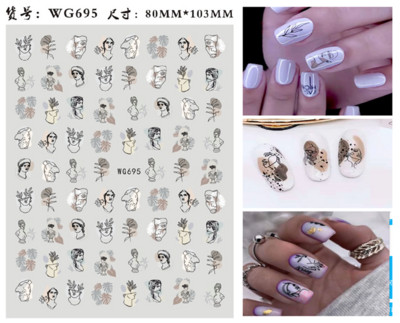 3D-pokker Disain Küünekunsti kleebised Mängukaardid Küüneliimiga kaunistused Labidad Punased Südamed Küünekleebised Armsad küünekujundused