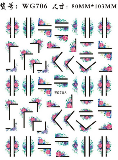 3D-pokker Disain Küünekunsti kleebised Mängukaardid Küüneliimiga kaunistused Labidad Punased Südamed Küünekleebised Armsad küünekujundused