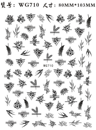 3D-pokker Disain Küünekunsti kleebised Mängukaardid Küüneliimiga kaunistused Labidad Punased Südamed Küünekleebised Armsad küünekujundused