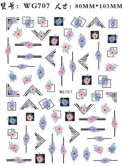 3D-pokker Disain Küünekunsti kleebised Mängukaardid Küüneliimiga kaunistused Labidad Punased Südamed Küünekleebised Armsad küünekujundused