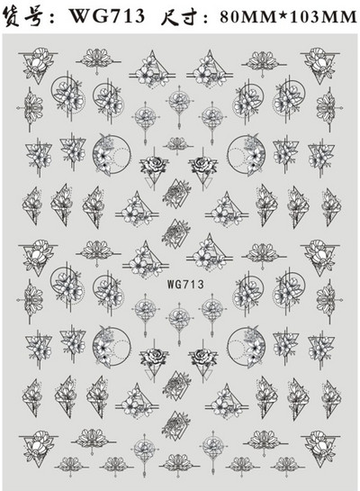 3D-pokker Disain Küünekunsti kleebised Mängukaardid Küüneliimiga kaunistused Labidad Punased Südamed Küünekleebised Armsad küünekujundused